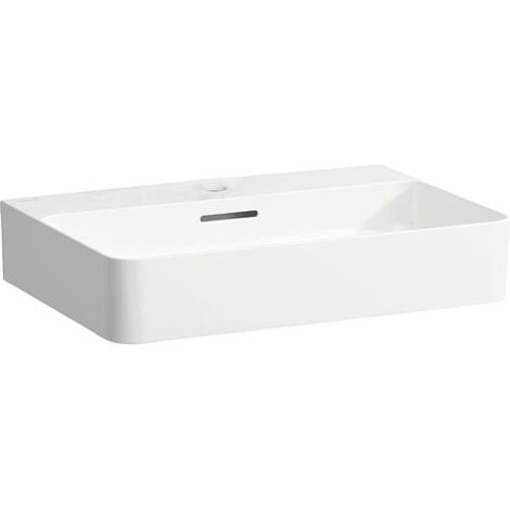 Vasque à poser Laufen Val 600x155x420 mm 1 trou robinet avec trop-plein, blanc poncé