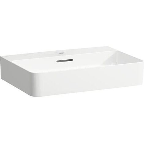 Vasque à poser Laufen Val 600x155x420 mm 1 trou robinet avec trop-plein, blanc poncé