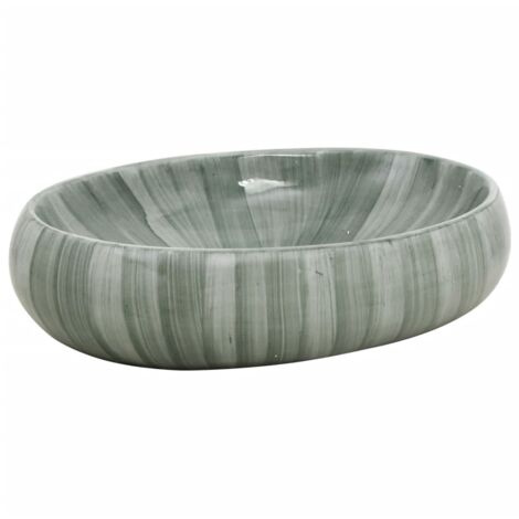 Vasque à poser Lavabo à poser vert ovale 59x40x15 cm céramique CFW924289