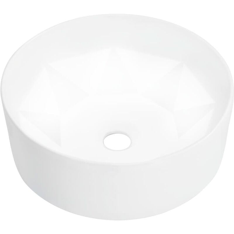 Design In - Vasque à poser Lavabo,Bac à laver,Évier 36x14 cm Céramique Blanc CFW97902
