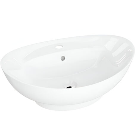 Vasque à poser LAVITA Vasque à poser élégante et compacte  Produit en porcelaine de haute qualité ovale 59,5x39x17,5 cm Blanc