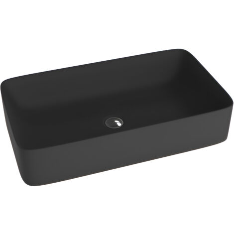 Vasque à poser LAVITA Vasque à poser élégante et compacteProduit en porcelaine de haute qualité rectangulaire 60,5x34x11 cm  Noir
