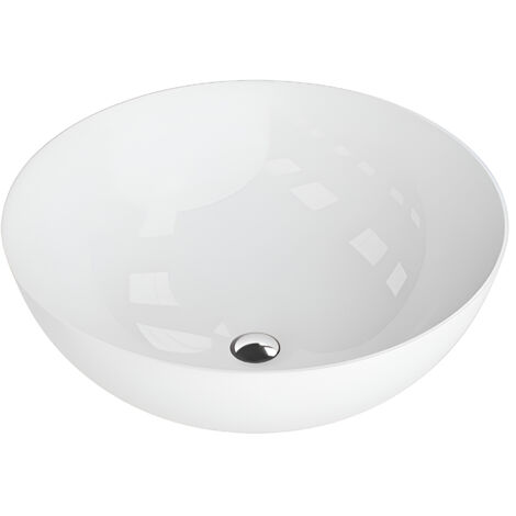Vasque à poser LAVITA Vasque à poser élégante et compacteProduit en porcelaine de haute qualité ronde 41,5x41x14 cm  Blanc brillant