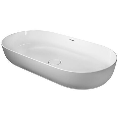 Vasque à poser LUV sans débordement trou B 800x400mm o troublanc sd-ma