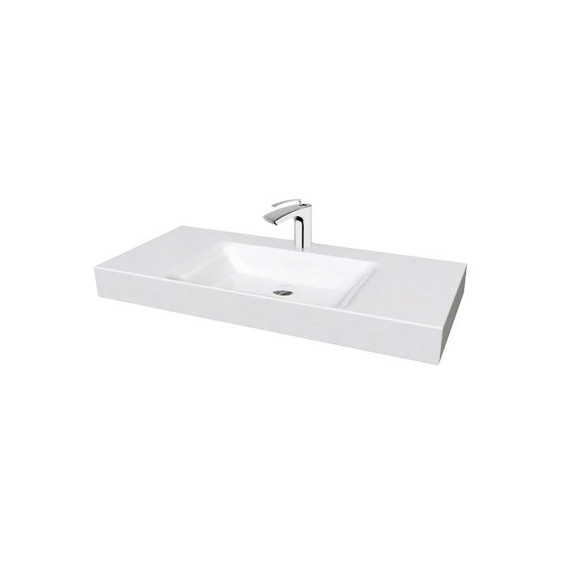 Lavabo céramique Cento 100cm à poser ou à suspendre - Ondyna WCE10045