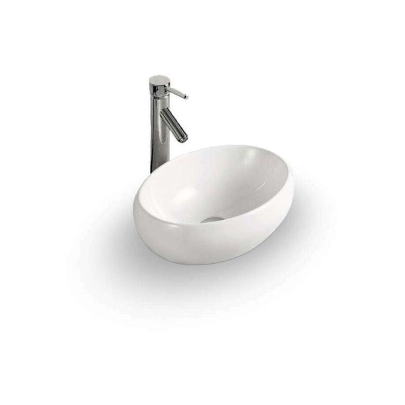 

Lavabo óvalo de cerámica blanca - Carina