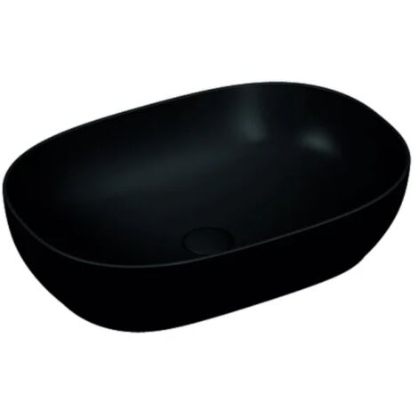 Vasque à poser ovale VITRA Outline - Noir mat