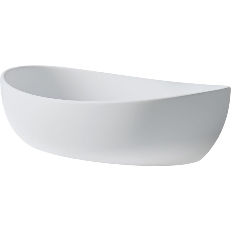 BERNSTEIN - Vasque à poser PB2004 en fonte minérale (Pure Acrylic) - 55x35x14,5cm - en blanc mat ou haute brillance Blanc mat