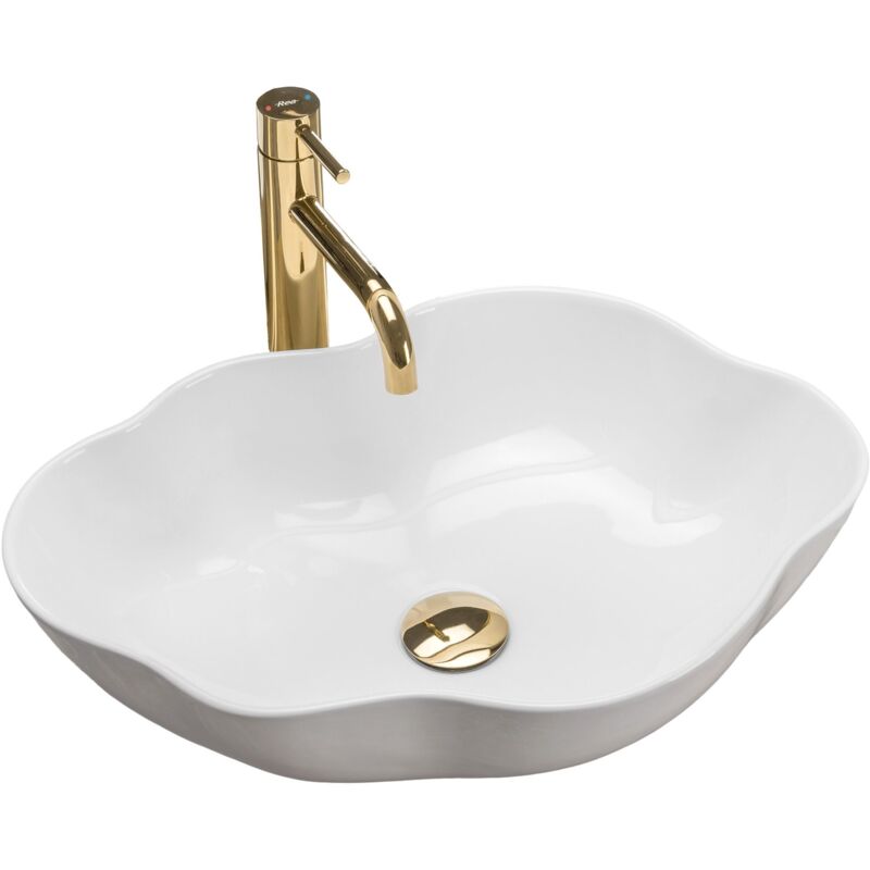 Vasque à poser REA lavabo pearl white