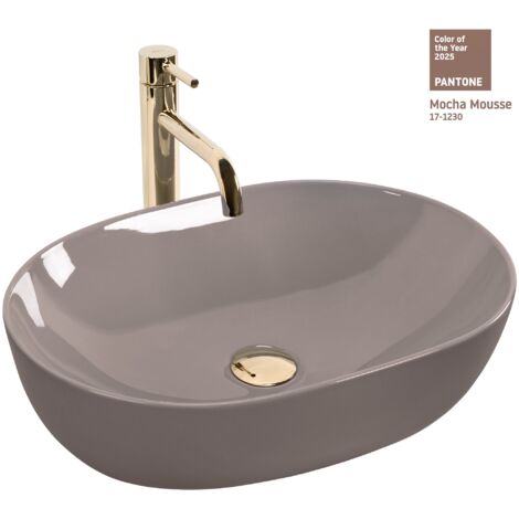 Vasque à poser Rea Lisa Beige Shiny