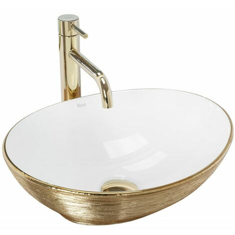 Vidage pour lavabo TIC TAC doré universel diamètre 6.35 cm