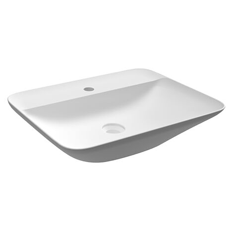 Vasque à poser rectangulaire 55x42cm, blanc