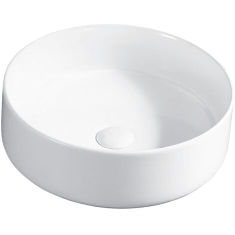 Vasque à poser ronde -40 cm -Blanc brillant -LYRA