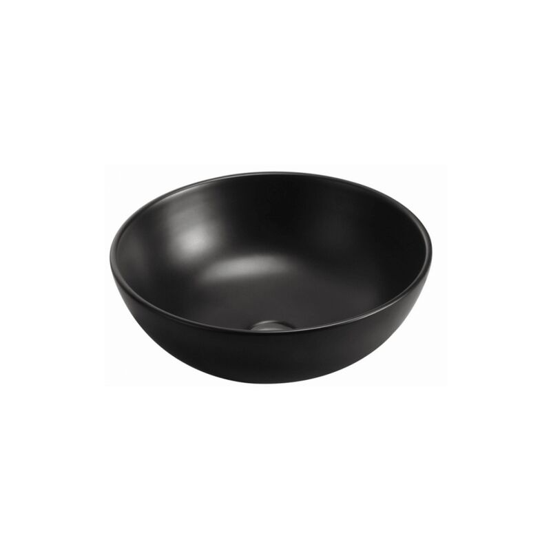 Vasque pour salle de bain Ronde - Céramique Noir Mat - 41 cm - Casual