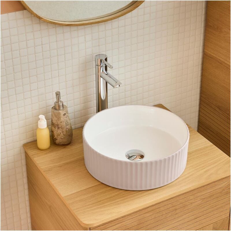 Mob-in - Vasque à poser ronde nela 36 x 36 cm