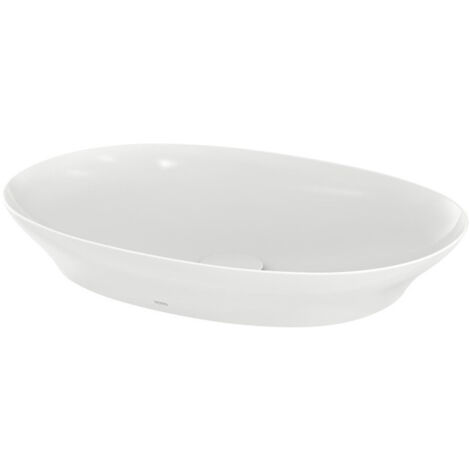 Vasque à poser TL 117 x 600 x 420 mm rond blanc, sans trou pour robinet, sans trop-plein TOTO