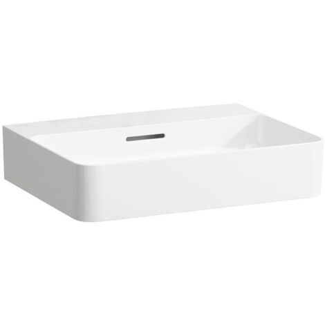 Vasque à poser VAL 550 x 420 mm avec trop-plein, sans trou pour robinet, blanc mat LAUFEN
