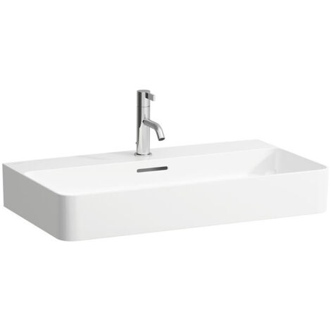 Vasque à poser VAL 750 x 420 mm avec trop-plein, version 1 trou pour robinet LAUFEN