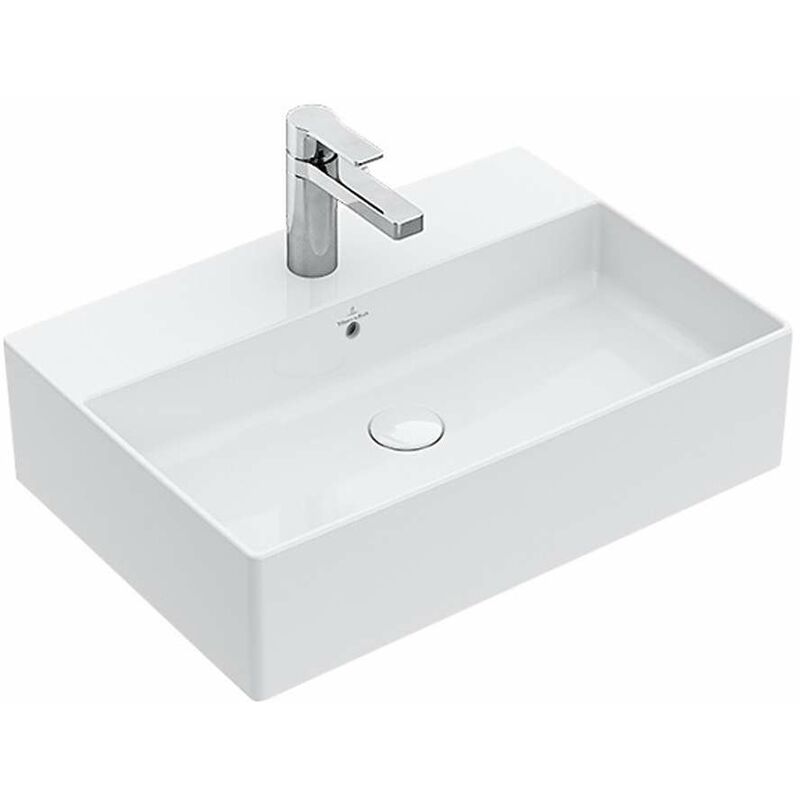 Villeroy&boch - Memento 2.0 - Vasque, 60x42 cm, avec trop-plein, trou pour robinetterie, CeramicPlus, blanc alpin 4A0760R1