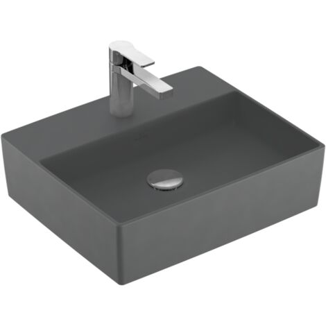 Vasque à poser VILLEROY ET BOCH Memento 2.0 graphite ceramicplus 50 x 42 cm
