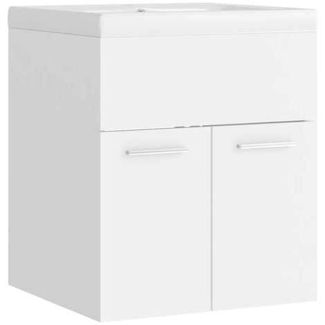 Vasque avec lavabo intégré 41cm Blanc