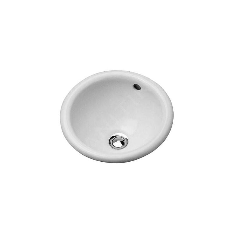 Duravit - Architec - Lavabo sans trou, avec trop-plein Bali, diamètre 335 mm, blanc - lavabo 0473340031