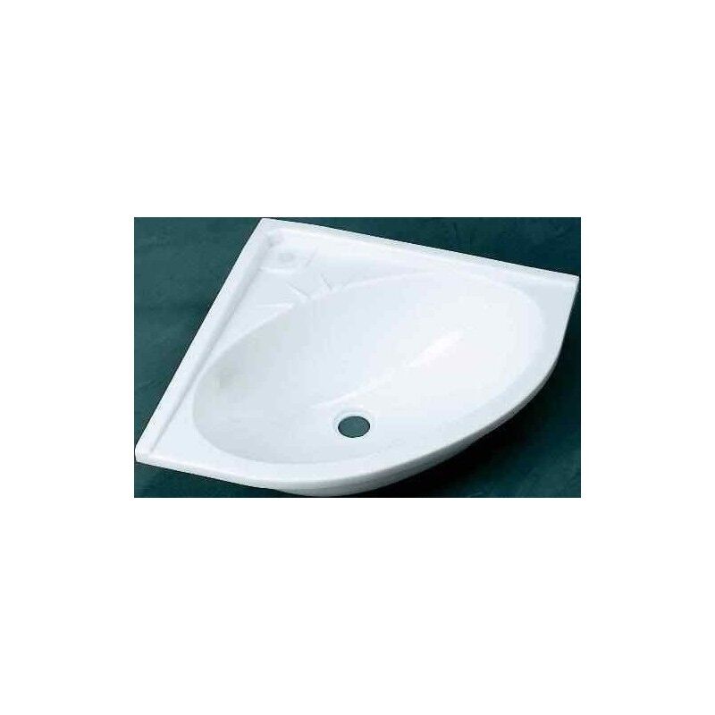 Vasque blanche d'angle 330x330x115mm pour caravane et camping-car