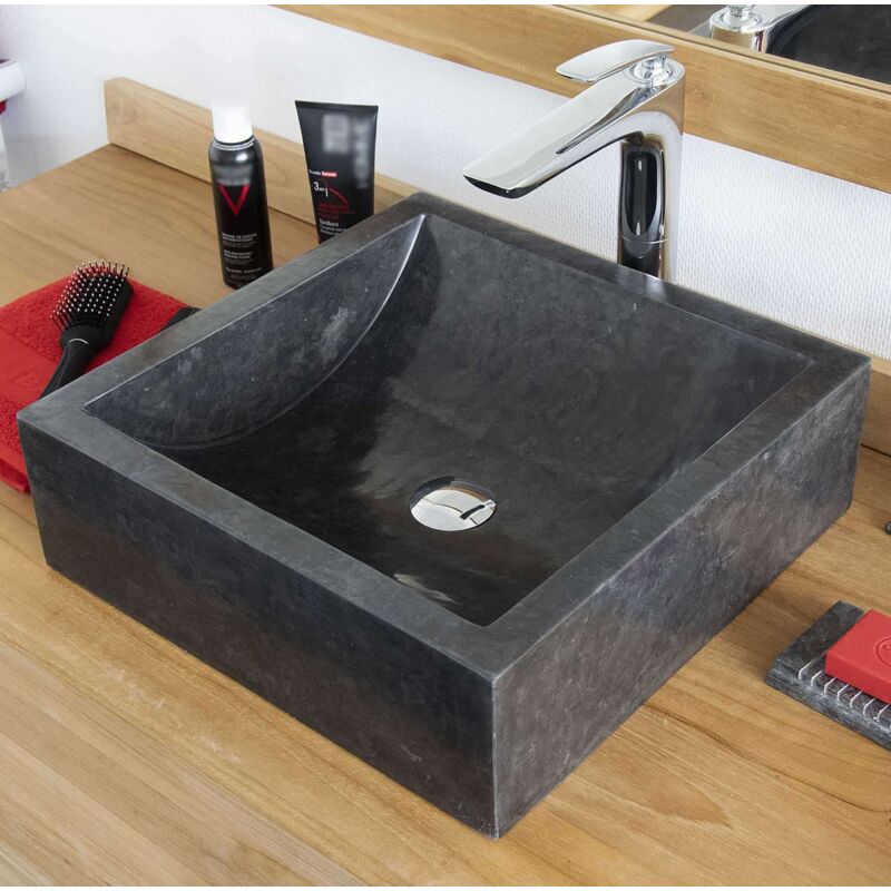 Vasque en Noir à poser, Kiara