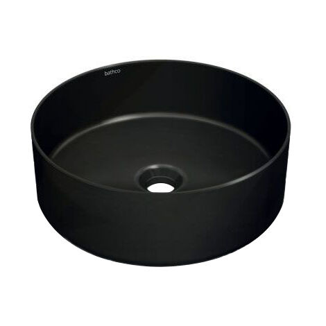 Vasque céramique à poser ronde DINAN - Noir Mat - Ø38 x H130 mm - Bathco