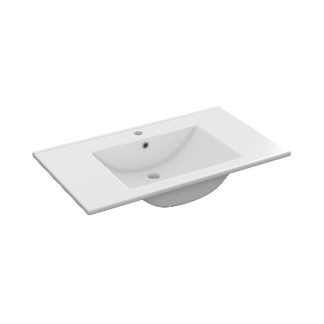 Vasque console en céramique blanche 60x45