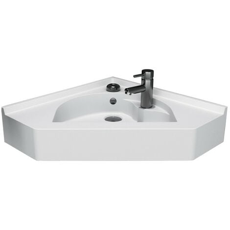 Vasque d'angle suspendue RESIANGLE- 50x50cm - Blanc