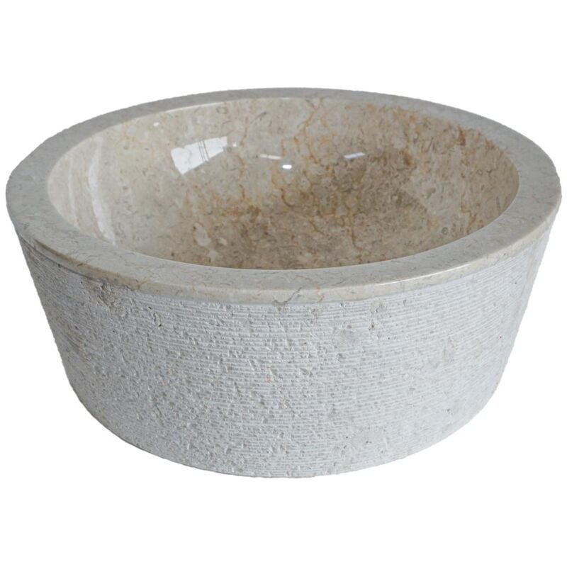 Vasque de salle de bain en marbre marble - couleur crème