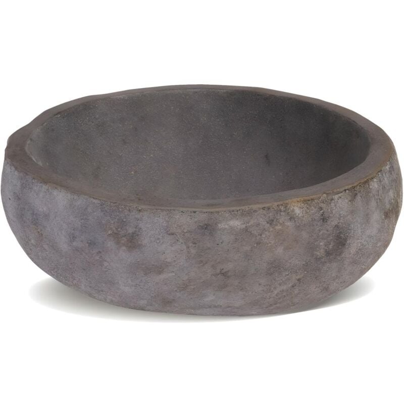 Vasque de salle de bain en pierre de rivière stone - Couleur grise