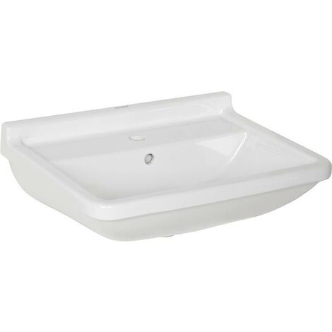 Vasque Duravit Starck 3 en ceramique, avec trop-plein 600 mm, blanc lxhP: 600x190x450 mm