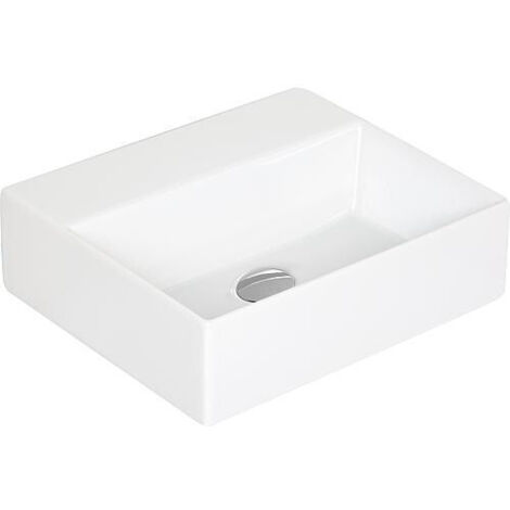 Vasque Elayla sans trou robinet en ceramique, blanc 350x130x350 mm