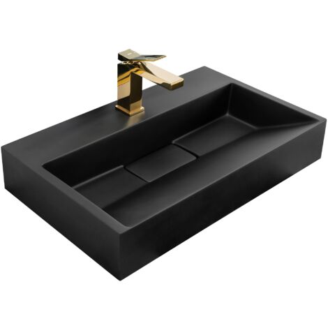 VASQUE EN CONGLOMÉRAT GOYA BLACK MAT 60CM