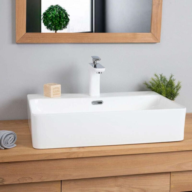 Vasque en céramique avec plage Olga 60cm