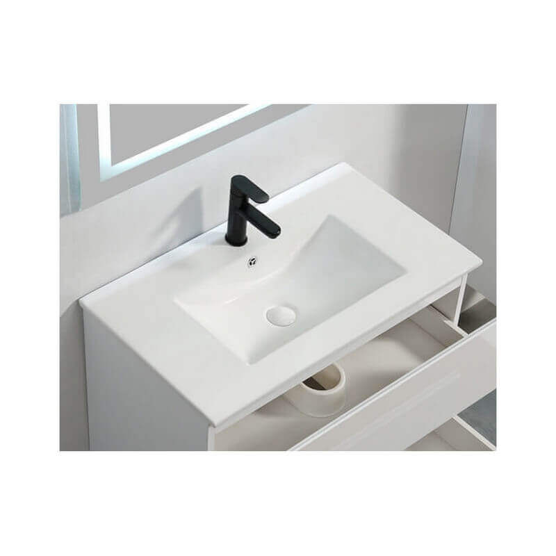 Vasque encastrable céramique blanche - 81x47 cm - City