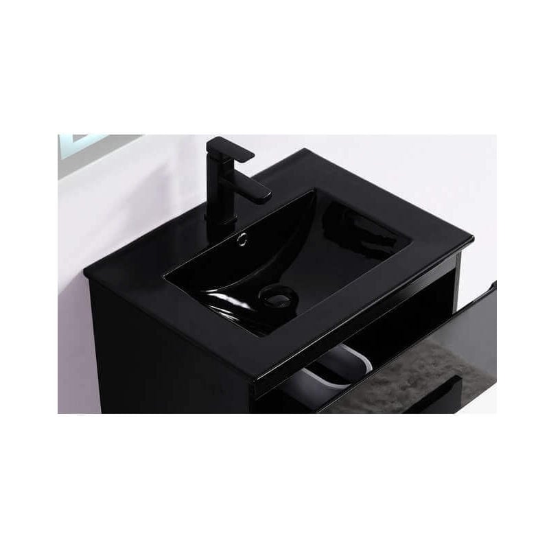 Vasque encastrable céramique noire - 81x47 cm - Dark