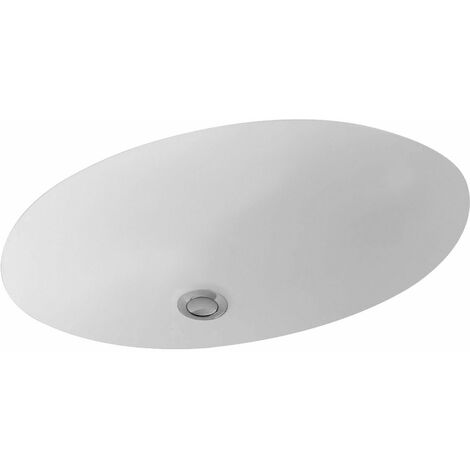 Vasque EVANA à encastrer par dessous - Dimensions: 57 x 41 cm - Couleur: BLANC