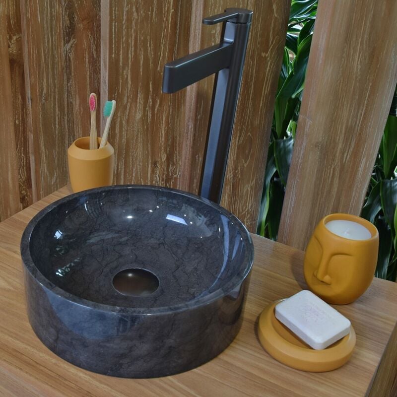 Ocean Line - Vasque en Noir à poser, Irina Mini