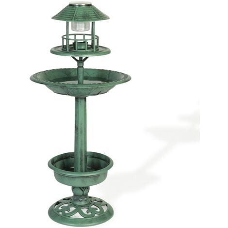 Vasque lampe solaire bain d'oiseaux