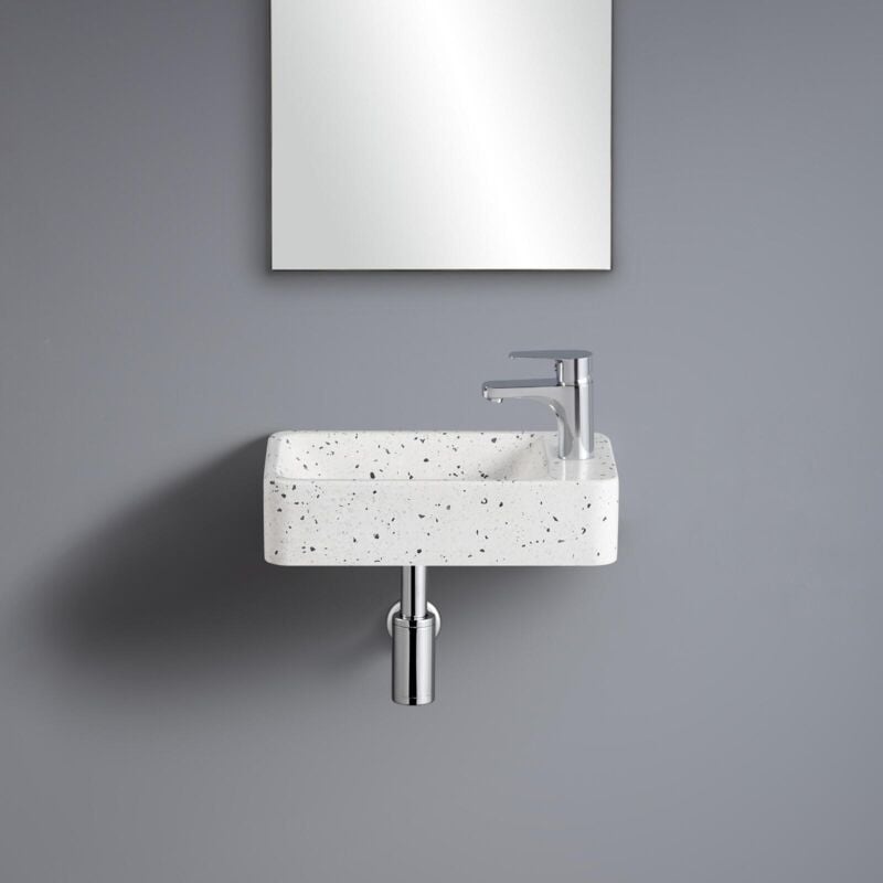 Mob-in - Vasque lave-mains suspendue izia en terrazzo