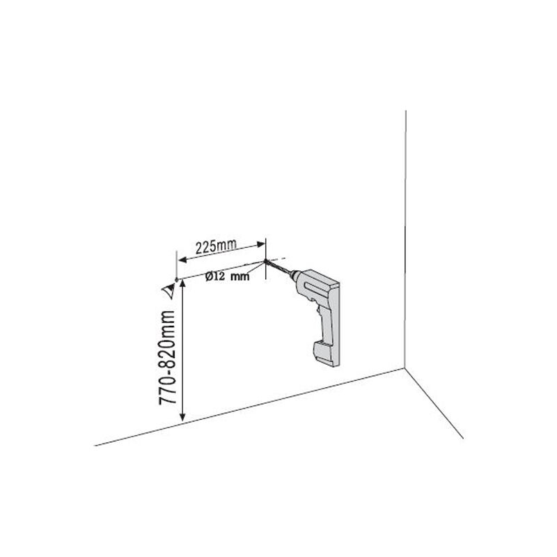 30 x 30 x 30 cm blanc mat Vasque murale avec espace de rangement TWG31