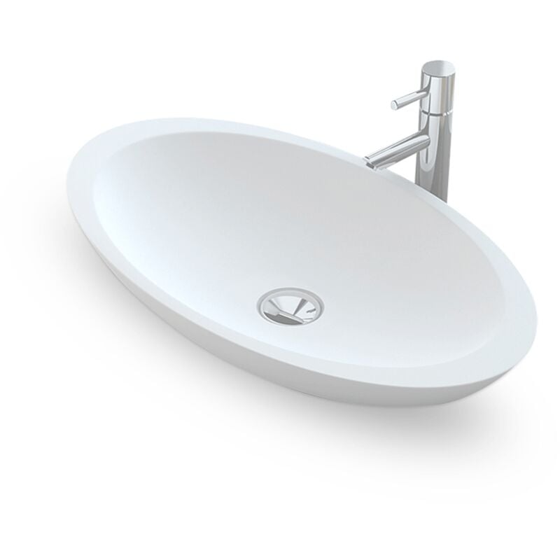 Ambra - Collection Fiona - Vasque ovale en Solid surface 60 cm