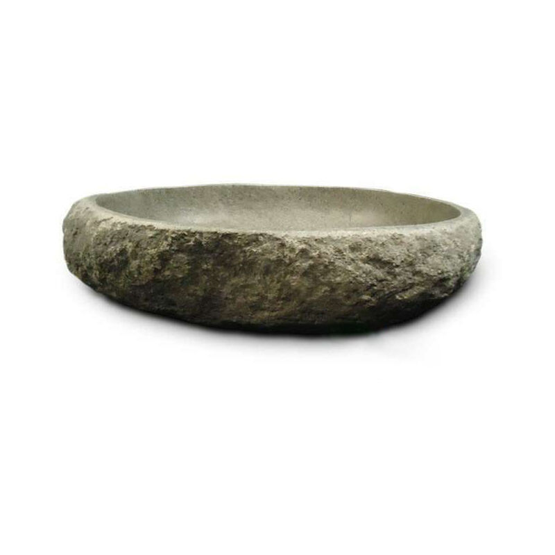 

Lavabo sobre encimera de 60 cm en piedra de río, Galéo