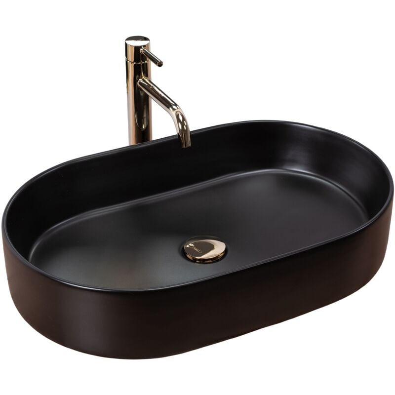 REA - vasque à poser nadia black mat