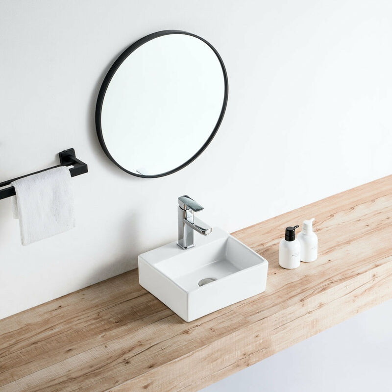 Stano. - Vasque à poser rectangulaire en céramique salta 33 x 29 cm