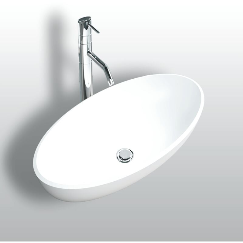 

Lavabo sobre encimera de 60 cm en Solid Surface - Emilia
