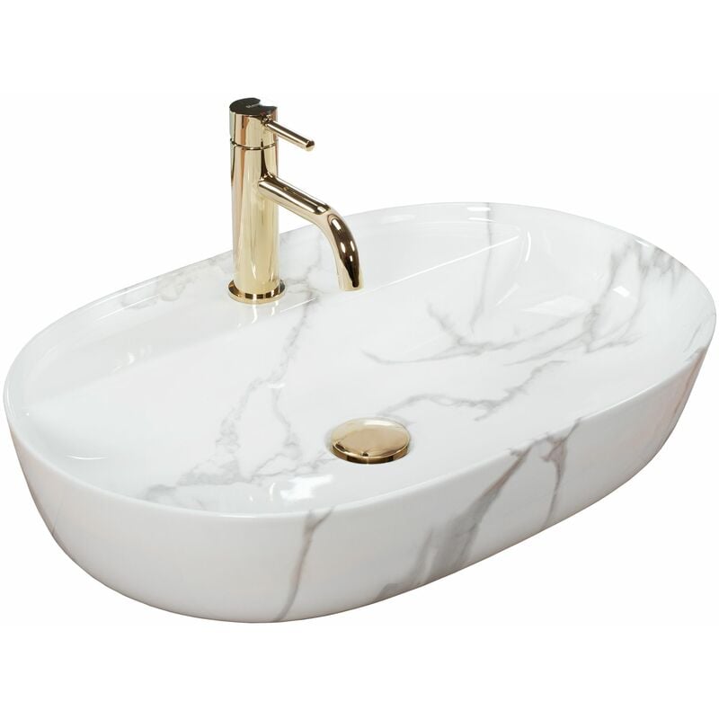 REA - vasque à poser aura 61 marmo shiny